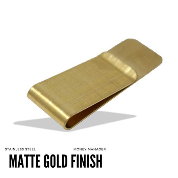 Minimalist Money Clip (Gold) - The Money Manager For Discount