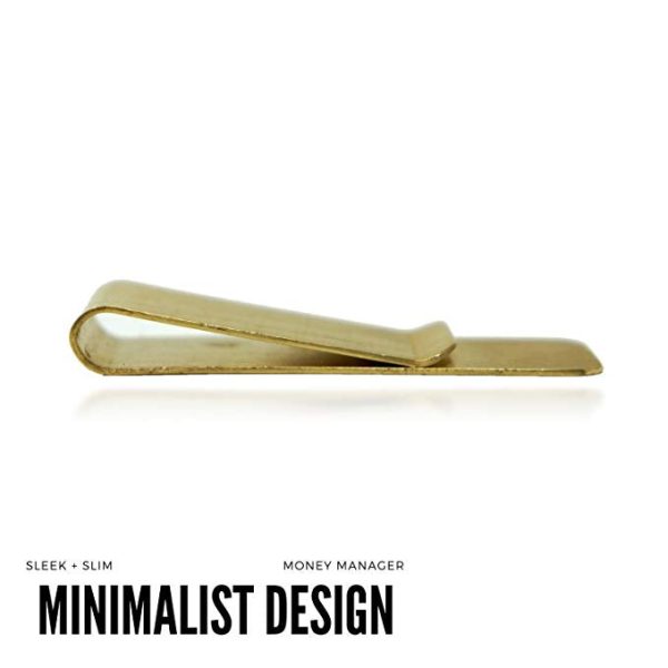 Minimalist Money Clip (Gold) - The Money Manager For Discount