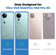 Soft Silicone Mobile Back Cover For Vivo V40 Pro 5G with Dash Type Groove and Matte Gray Camera Ring Fashion