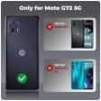 Back Cover Case for Motorola Moto G73 5G | Ultra-Hybrid Shockproof Design | Camera Protection - Black Bumper & Transparent Back Fashion