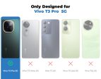 Soft Silicone Mobile Back Cover For Vivo T3 Pro 5G with Dash Type Groove and Matte Gray Camera Ring Cheap