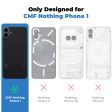 Soft Silicone Mobile Back Cover For CMF By Nothing Phone 1 with Dash Type Groove and Matte Gray Camera Ring Hot on Sale