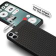 Soft Silicone Mobile Back Cover For CMF By Nothing Phone 1 with Dash Type Groove and Matte Gray Camera Ring Hot on Sale