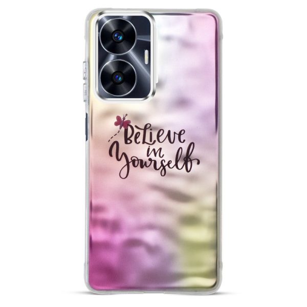 Wrinkle & Artistic Wave Printed Phone Case For Realme C55 Online now