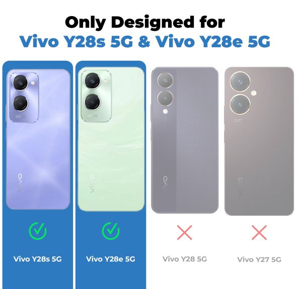 Soft Silicone Mobile Back Cover For Vivo Y28s 5G with Dash Type Groove and Matte Gray Camera Ring Hot on Sale