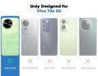 Dotted Silicon With Matt Ring Camera Protection Back Case Cover for Vivo T3x 5G Fashion